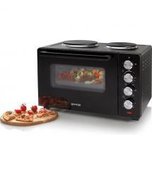 Gorenje Мини печь, 30л, 52x32х40.5см, 2 електрич. комф., черный