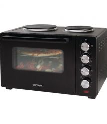 Gorenje Мини печь, 30л, 52x32х40.5см, 2 електрич. комф., черный