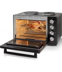 Gorenje Мини печь, 30л, 52x32х40.5см, 2 електрич. комф., черный