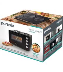 Gorenje Мини печь, 30л, 52x32х40.5см, 2 електрич. комф., черный