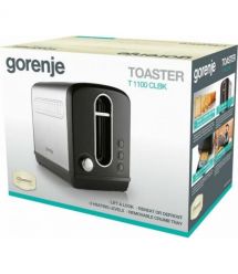 Gorenje Тостер Gorenje 950Вт, функц. разморозки, автоотключение, пластик + металл, черный