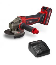 Einhell Шлифмашина угловая аккумуляторная TE-AG 18/125-2 Li 1x4.0 Ah, PXC, 18В, аккумулятор 4 Ач, 125 мм, 8500 об/мин, 2.32 кг