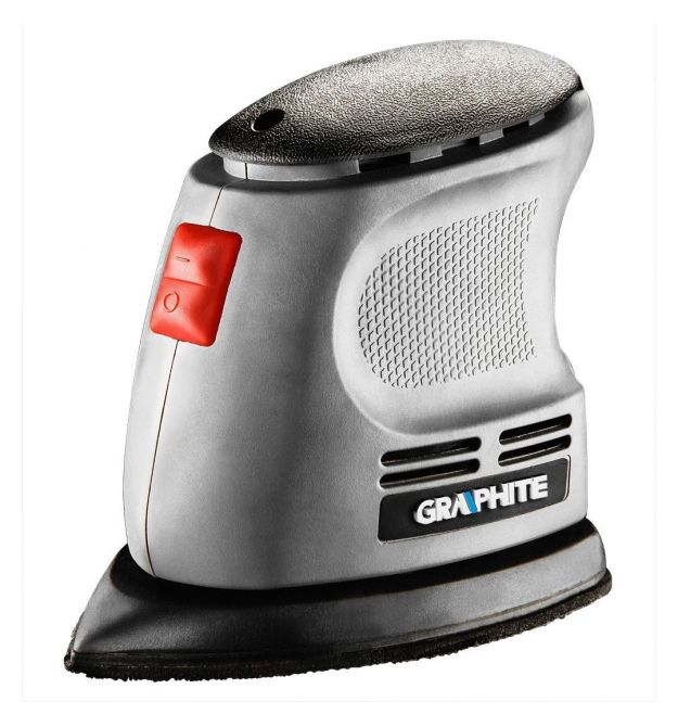 Graphite Шлифмашина вибрационная Delta 105Вт платформа 140х140х97 24000кол·мин 0.87кг