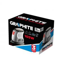 Graphite Шлифмашина вибрационная Delta 105Вт платформа 140х140х97 24000кол·мин 0.87кг
