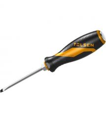 Tolsen Отвертка плоская, ударная, SL6.5х100мм, сталь CrV