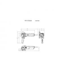 Metabo Шлифмашина угловая W 9-125 QUICK 125мм 900Вт 10500об·мин 2.1кг