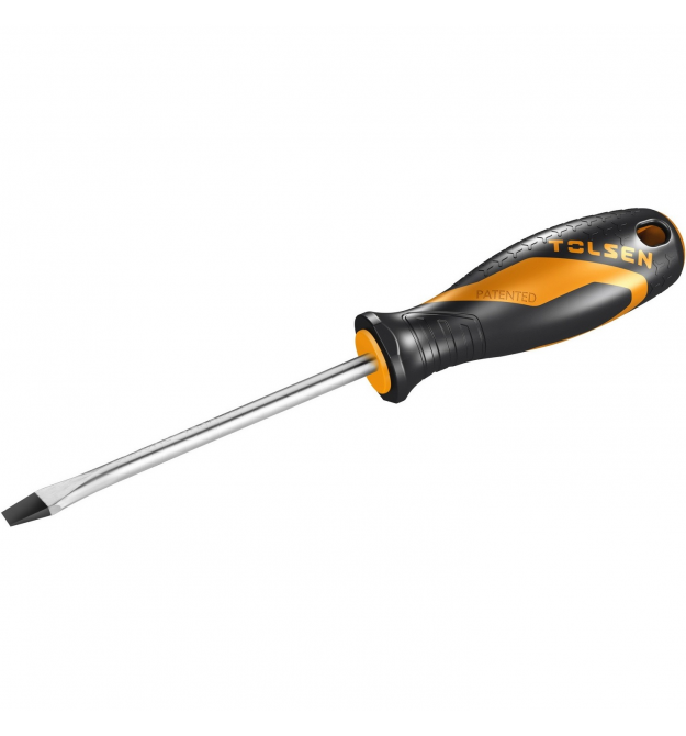 Tolsen Отвертка Эрго плоская, SL5.5x100мм, сталь CrV