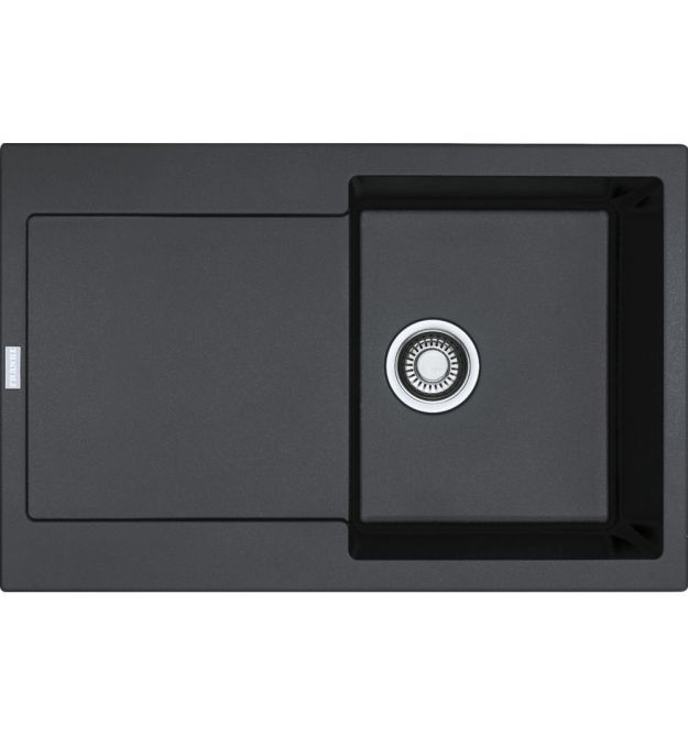 Franke Мойка кухонная Maris, фрагранит, прямоуг., с крылом, 780х500х200мм, чаша- 1, врезная, MRG 611, оникс