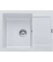 Franke Мойка кухонная Maris, фрагранит, прямоуг., с крылом, 620х500х200мм, чаша- 1, врезная, MRG 611-62, белый