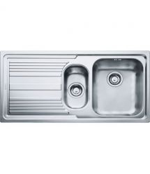 Franke Мойка кухонная Logica, нерж.сталь, прямоуг., с крылом, 1000х500х180мм, чаша- 1.5, врезная, line LLL 651, нерж декор