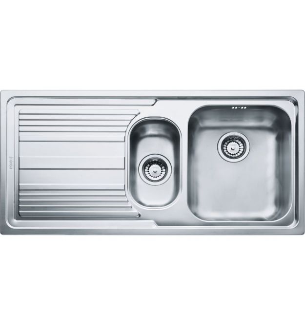 Franke Мойка кухонная Logica, нерж.сталь, прямоуг., с крылом, 1000х500х180мм, чаша- 1.5, врезная, line LLL 651, нерж декор