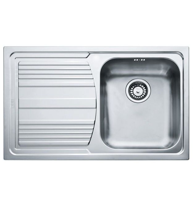 Franke Кухонная мойка Logica Line LLX 611-79/101.0381.810/нержав.сталь Декор/прямоугольная.,крыло слева/790х500х195/врезная
