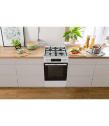 Gorenje Плита комби, 70л, 50x60см, дисплей, IconLed, чугун, белый