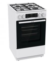 Gorenje Плита комби, 70л, 50x60см, дисплей, IconLed, чугун, белый