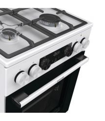 Gorenje Плита комби, 70л, 50x60см, дисплей, IconLed, чугун, белый
