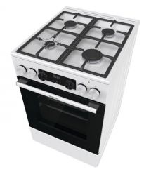 Gorenje Плита комби, 70л, 50x60см, дисплей, IconLed, чугун, белый