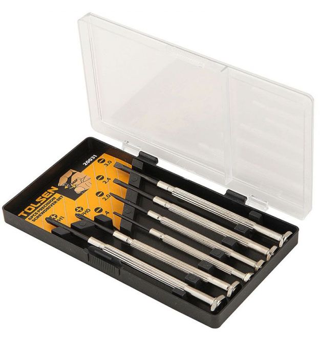 Tolsen Отвертки набор 6шт, SL, PH1, 75-90мм