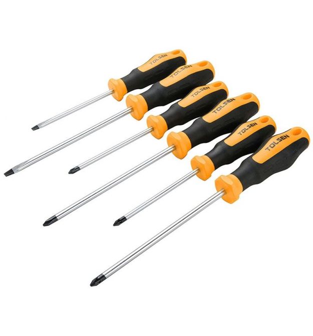 Tolsen Отвертки Эрго набор 6шт, SL, PH, PZ