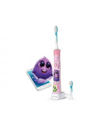 Philips Щетка зубная электр. Sonicare For Kids для детей , 62т. колеб/мин, насадок-2, Bluetooth, розовый