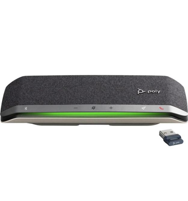 Poly Cпикерфон Sync 40+-M с адаптером BT700A, USB-A, USB-C, Bluetooth, серый