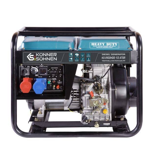 Könner & Söhnen Генератор дизельный KS 8100HDE-1/3 ATSR (EURO V), 230/400В, 5.5/6.0кВт, предстартовый подогрев, выход ATS, 117кг
