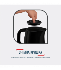 Tefal Электрочайник Delfini 1.7л, пластик, серебристо-черный