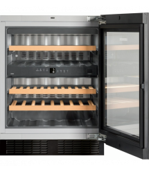 Liebherr Холодильник Liebherr встраиваемый для вина, 82x60х57.5, полок - 5, зон - 2, бут-34, ST, черный