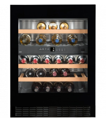 Liebherr Холодильник Liebherr встраиваемый для вина, 82x60х57.5, полок - 5, зон - 2, бут-34, ST, черный