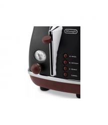 Delonghi Тостер DeLonghi Icona Vintage 900Вт, металл, односторонний подогрев, черный
