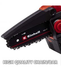 Einhell Пила цепная аккумуляторная GE-PS 18/15 Li BL Kit, PXC 18В, 1х2.5А·час, бесщеточная, шина 158мм, рез 125мм, 4.8м/с, 1.1кг