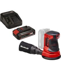 Einhell Шлифмашина эксцентриковая аккумуляторная TE-RS 18 Li Kit, 18В,акб 1х2.5А·час 125мм, 14000-22000кол/мин, 1.2кг
