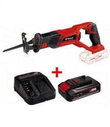 Einhell Пила сабельная аккумуляторная TE-AP 18/22 Li Kit, PXC 18В, акб 1х2.5А·час,пропил 100мм, ход 22мм, 2600об/мин, 2кг