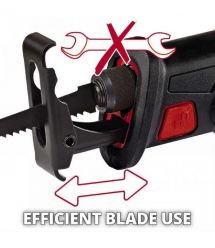 Einhell Пила сабельная аккумуляторная TE-AP 18/22 Li Kit, PXC 18В, акб 1х2.5А·час,пропил 100мм, ход 22мм, 2600об/мин, 2кг