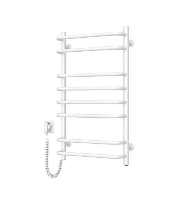 Navin Полотенцесушитель электрический Симфония, 800х480х150мм, кнопка, сталь, белый, левое подключение