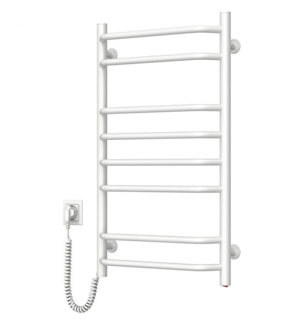 Navin Полотенцесушитель электрический Блюз, 800х480х123мм, кнопка, сталь, белый, левое подключение