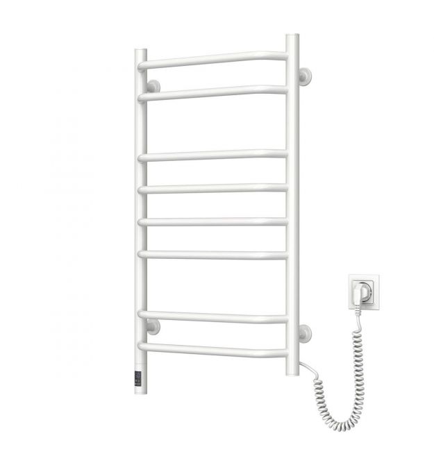 Navin Полотенцесушитель электрический Блюз, 800х480х123мм, таймер-регулятор, сталь, белый, правое подключение