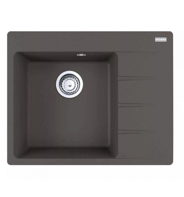 Franke Мойка кухонная Centro, фрагранит, прямоуг., с крылом, 620х500х200мм, чаша- 1, врезная, CNG 611-62 TL, серый сланец