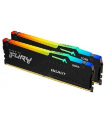 Kingston Память ПК DDR5 64GB KIT (32GBx2) 5200 FURY Beast RGB