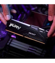 Kingston Память ПК DDR5 64GB KIT (32GBx2) 5200 FURY Beast RGB