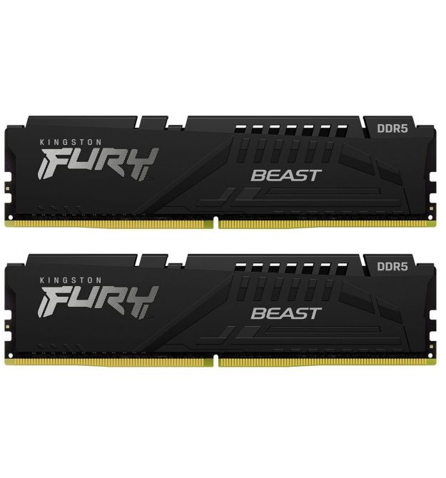 Kingston Память ПК DDR5 64GB KIT (32GBx2) 5600 FURY Beast