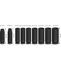 Bosch Набор ударных торцевых головок Professional Deep 9шт 3/8" 63мм