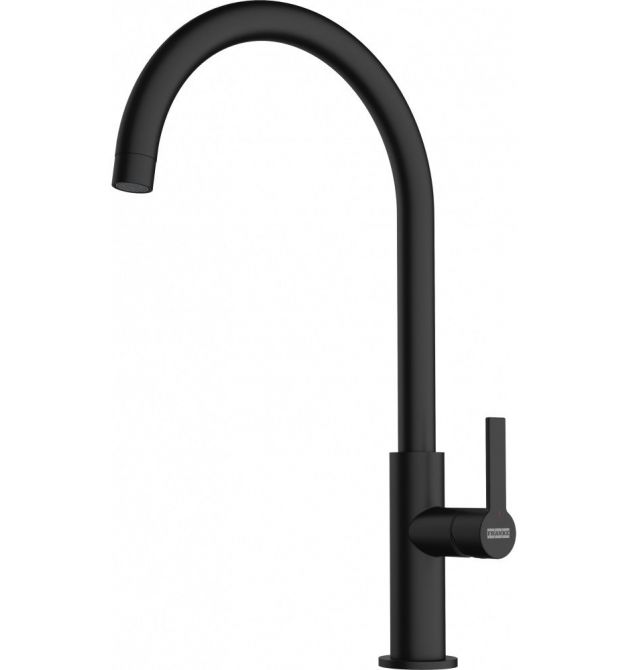 Franke Смеситель для кухни Maris Slim J, дл.излива - 252мм, поворотный, 1 рычаг, черный матовый
