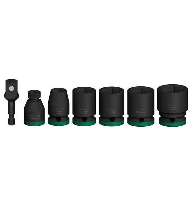Bosch Набор ударных торцевых головок Professional Standart 7шт 1/2" с адаптеором