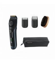 Rowenta Триммер Virtuo для бороды и усов, сеть+акум., насадок-2, чехол, титан.напыл., черно-синий