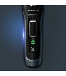 Rowenta Триммер Virtuo для бороды и усов, сеть+акум., насадок-2, чехол, титан.напыл., черно-синий