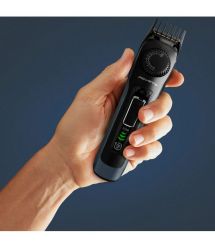 Rowenta Триммер Virtuo для бороды и усов, сеть+акум., насадок-2, чехол, титан.напыл., черно-синий