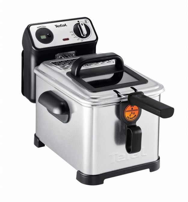 Tefal Фритюрниця Filtra Pro, 2400Вт, ємність-3л, механічне керув., від 150°C до 190°C нержавіюча сталь, черный