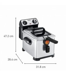 Tefal Фритюрниця Filtra Pro, 2400Вт, ємність-3л, механічне керув., від 150°C до 190°C нержавіюча сталь, черный