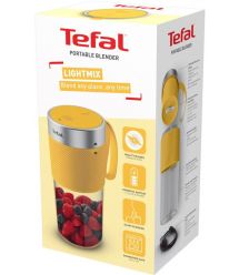 Tefal Блендер Lightmix портативный для смузи, чаша-300мл, USB, желтый Tefal Блендер Lightmix портативный для смузи, чаша-300мл, USB, желтый
