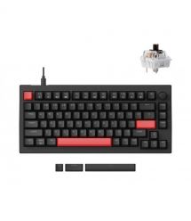 Lemokey Клавиатура механическая X4 84Key, Keychron Brown, USB-A, QMK/VIA, Hot-Swap, EN/UKR, RGB, черный